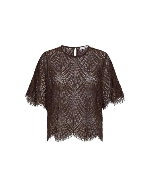 Blouses co'couture de color Brown
