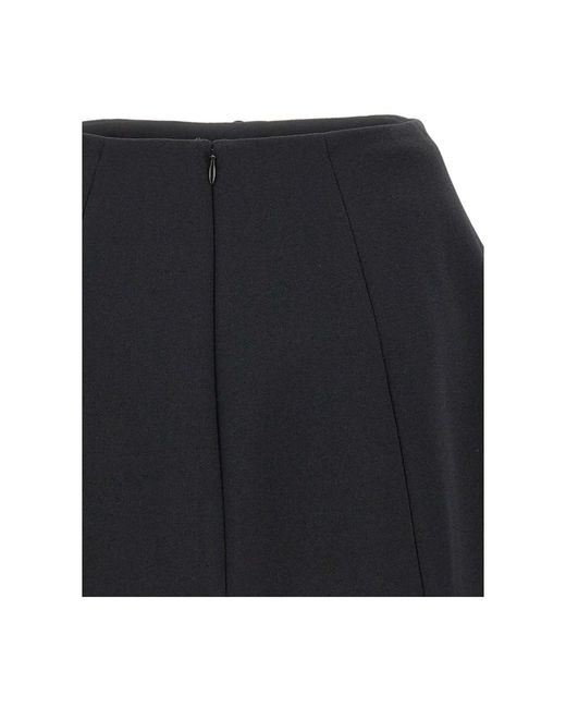 Blumarine Black Schwarzer Blumenrock Reißverschluss Taschen