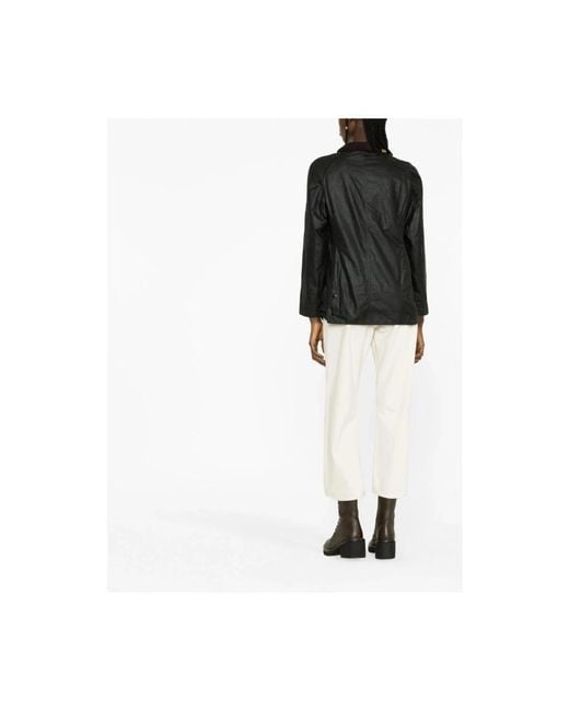 Barbour Beadnell Waxed Jacket in het Black