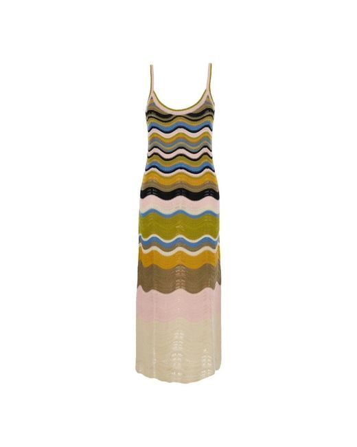 LaDoubleJ Chevron Sundress in het Metallic