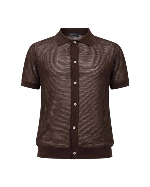 Tagliatore Brown Short Sleeve Shirts for men