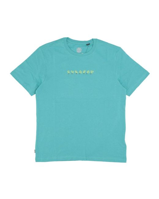 Element Tops ,Blauw ,Katoen Mieren Marcheren Tee Crew Neck T-Shirt in het Blue voor heren