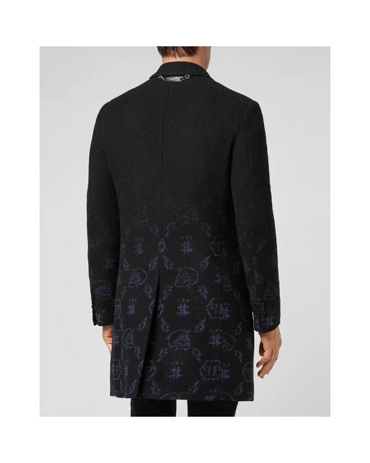 Philipp Plein Single-Breasted Coats in het Black voor heren