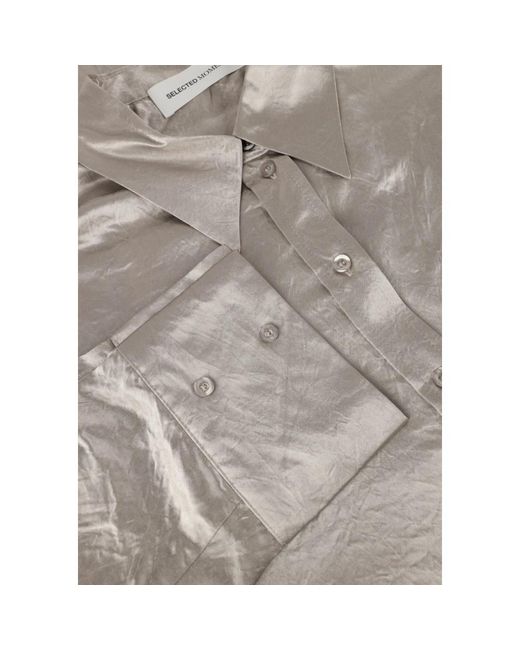SELECTED Overhemden ,Elegante Ls Blouse in het Brown