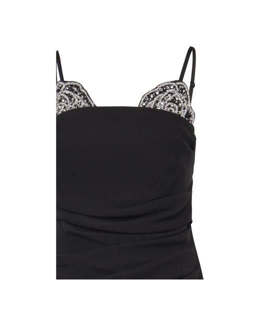 Pinko Kleedjes ,Zwart ,Polyester Carruba in het Black