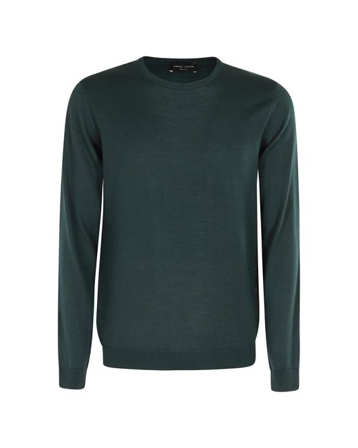 Roberto Collina Green Round-Neck Knitwear for men