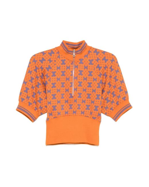 Dries Van Noten Hoodies & Sweatvesten ,Oranje ,Hessium Sweater in het Orange