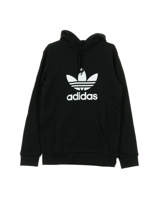 Adidas Fitness ,Zwart ,Katoen Trefoil Hoodie in het Black voor heren