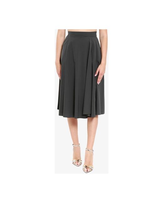 Midi Skirts Rrd de color Gray
