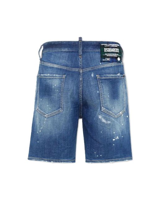 DSquared² Blaue farbspritzer denim jeans in Blue für Herren