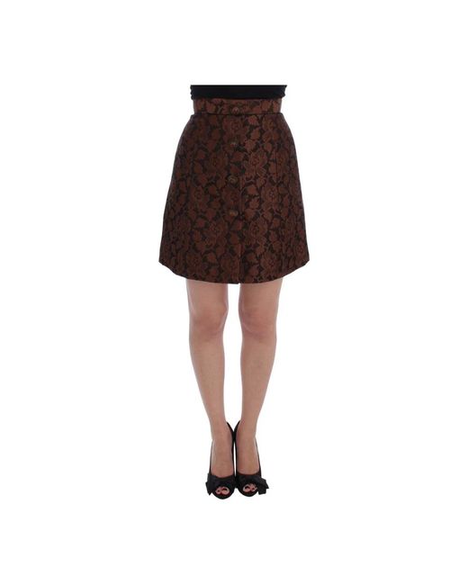 Dolce & Gabbana Mini Bubble Rok in het Brown