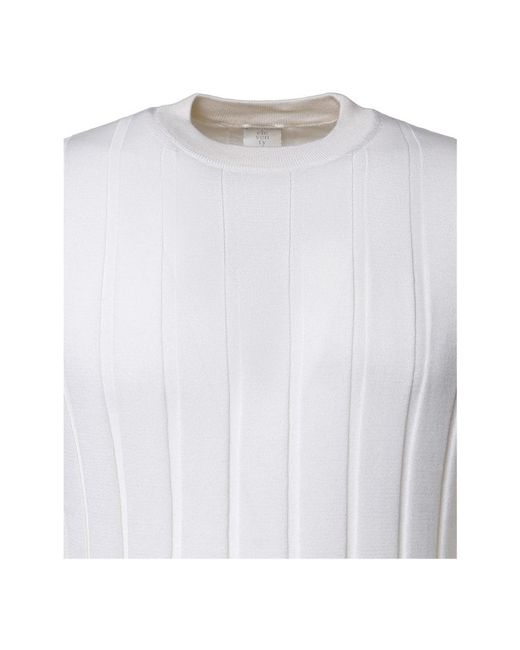 Eleventy White Round-Neck Knitwear for men