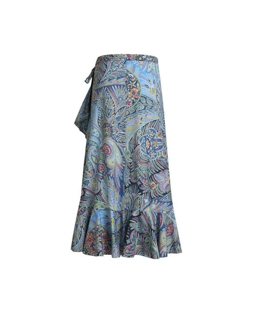 Etro Blue Midi Skirts