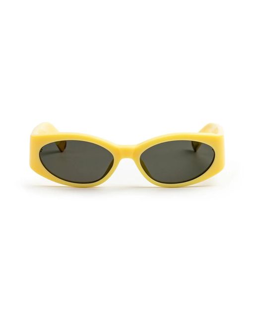 Jacquemus Yellow Weiße sun sonnenbrille