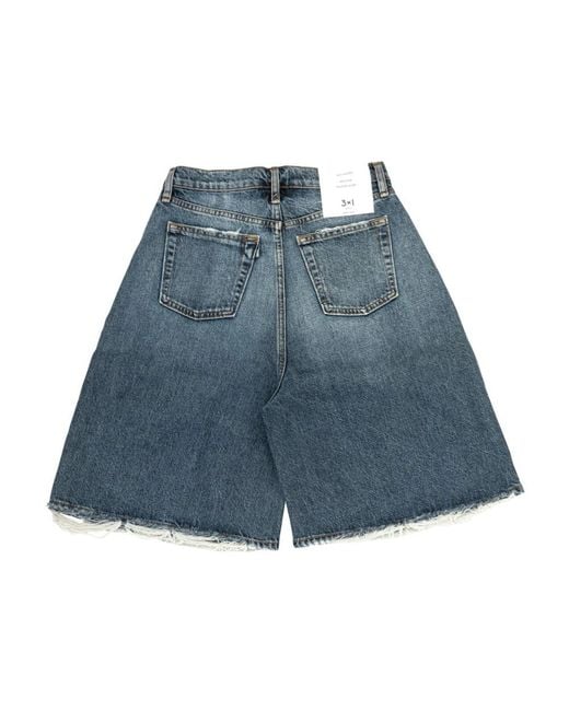3x1 Blue Denim Shorts