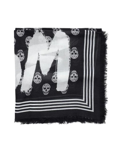 Silky Scarves Alexander McQueen de hombre de color Black
