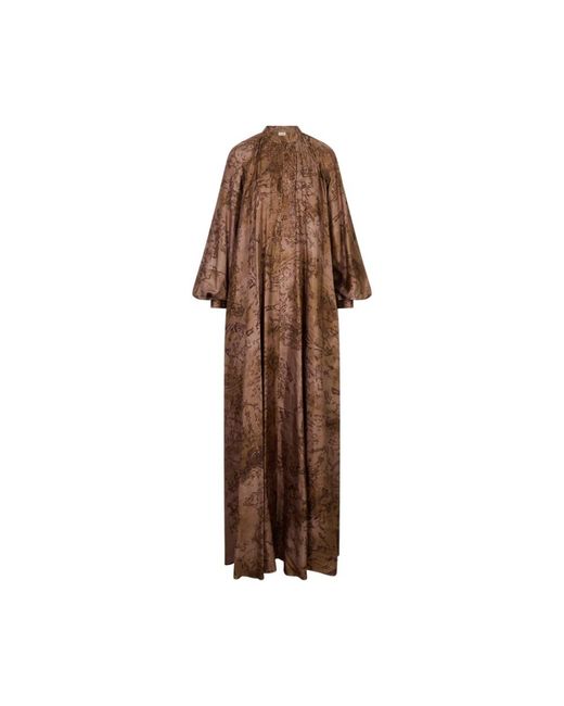 Max Mara Alpe Lange Jurk in het Brown