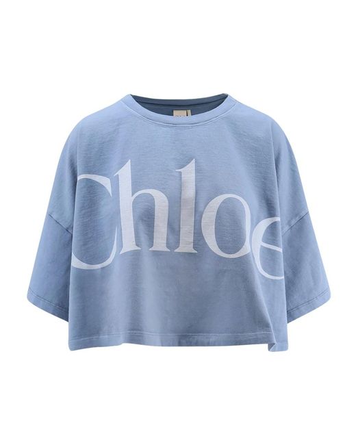 Chloé Tops ,Blauw ,Katoen Stijlvolle T-Shirts En Polos in het Blue