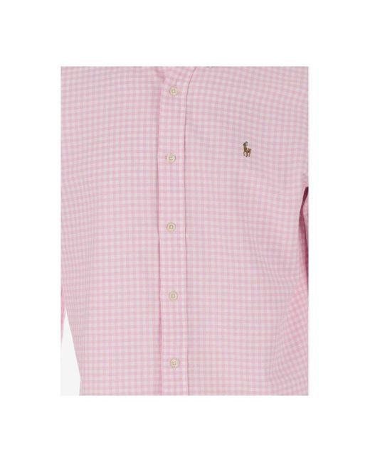 Polo Ralph Lauren Vichy-muster baumwollhemd rosa weiß in Pink für Herren