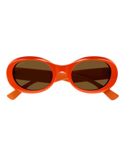 Gucci Gelbe orange sonnenbrille für frauen
