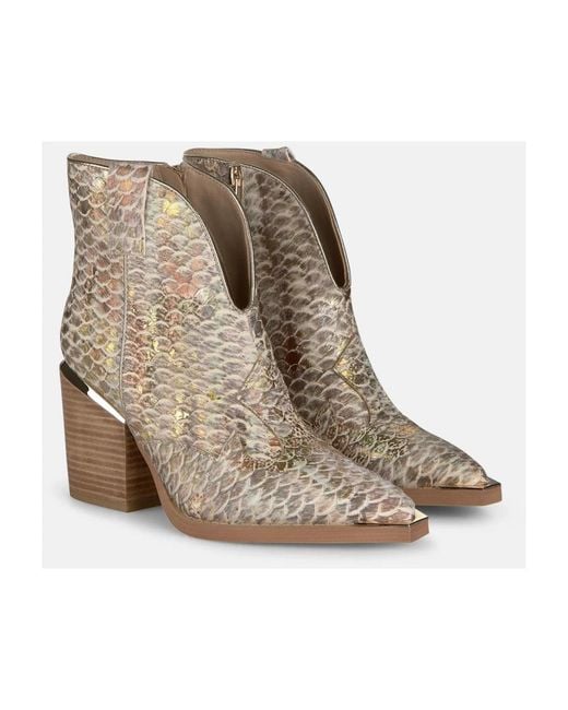 Alma En Pena. Brown Cowboy & Biker Boots