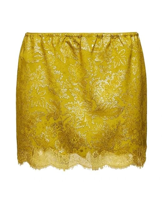 Saint Laurent Yellow Short Skirts