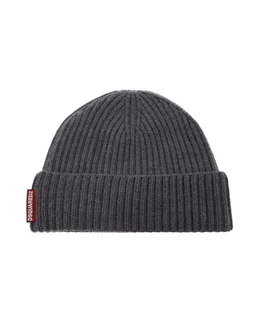 DSquared² Grauer Logo Tag Beanie Schal Set in Gray für Herren