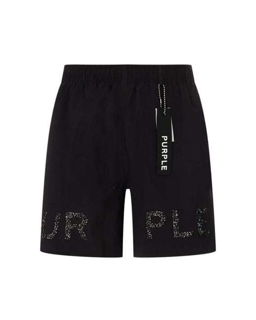 Purple Brand Black Casual Shorts for men
