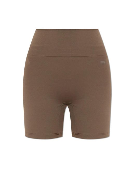 Rethinkit Studios Fitness ,Bruin ,Nylon Bike Shorts Butter Soft in het Brown