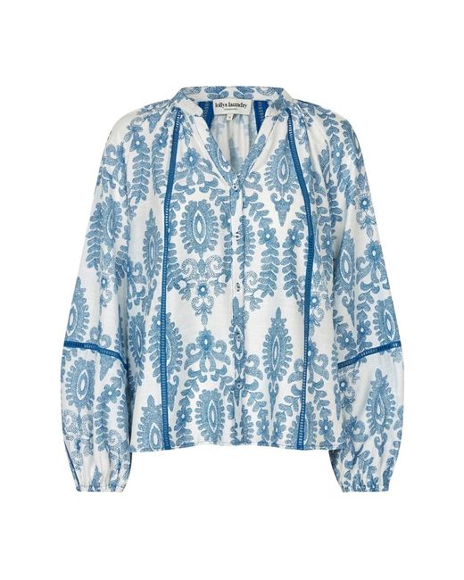 Lolly's Laundry Overhemden ,Blauw ,Blouses in het Blue