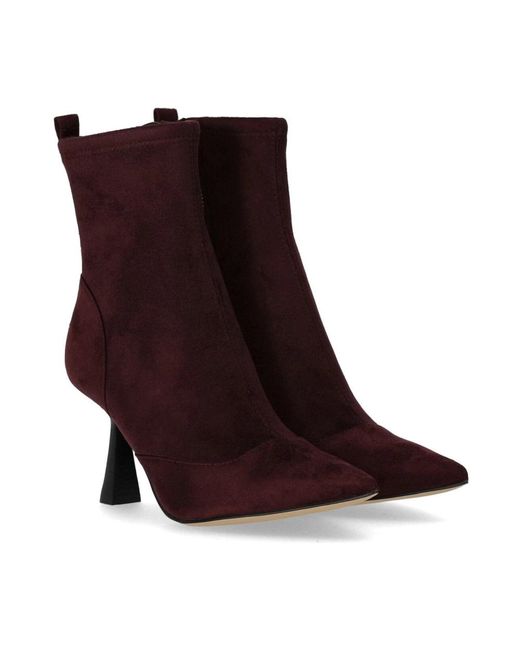 Michael Kors Brown Burgunder Stiefelette Mit Absatz