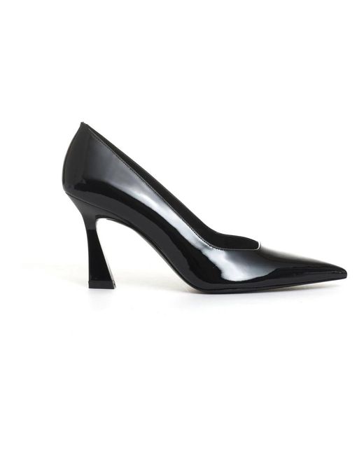 Stuart Weitzman Schoenen ,Zwart ,Leer Zwarte Lakleren Pump Met 85Mm Hak in het Black