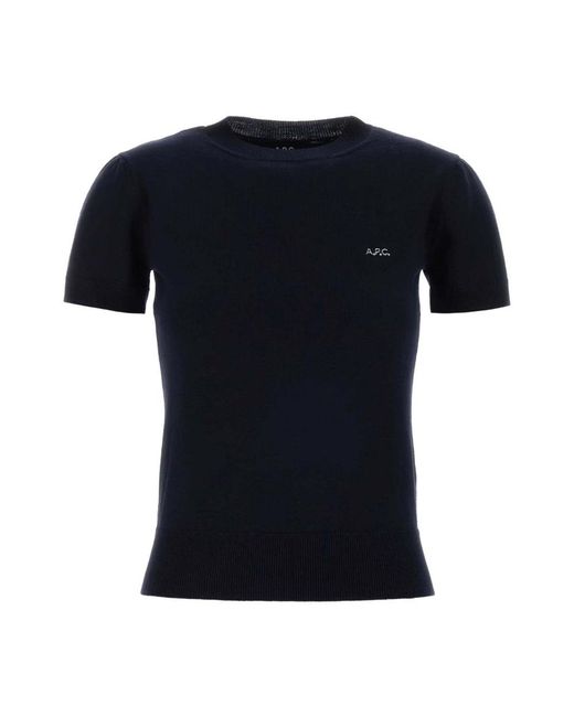 A.P.C. Black Round-Neck Knitwear