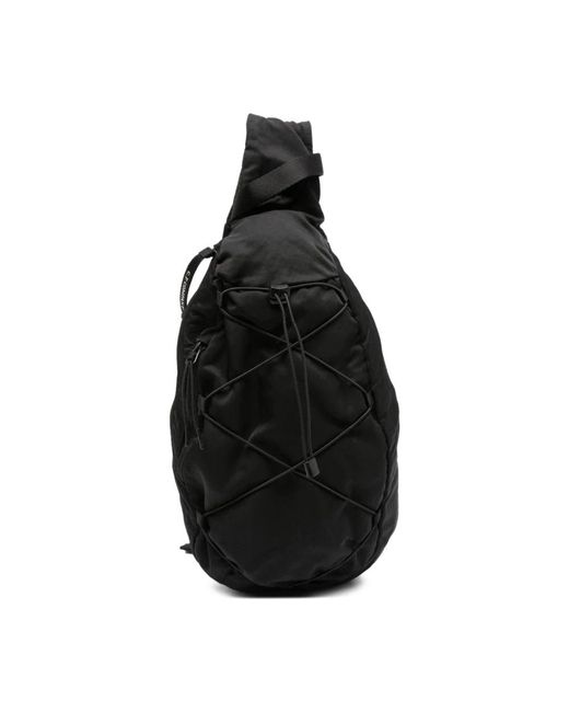 C P Company Black Backpacks for men