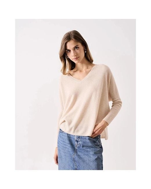 ABSOLUT CASHMERE White V-Neck Knitwear