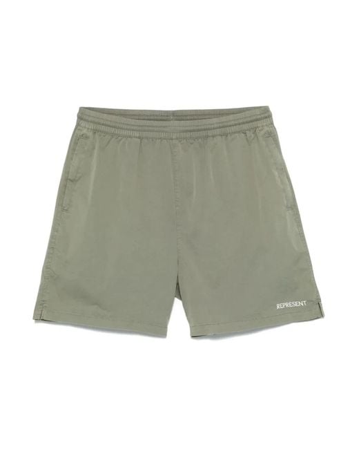 Represent Korte Broeken ,Groen ,Katoen Serif Stijl Shorts in het Green voor heren