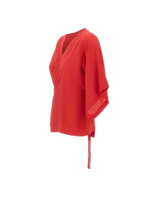 Blouses Kangra de color Red