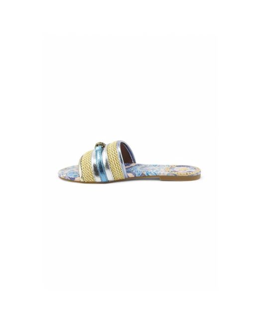 Kurt Geiger Blue Sliders