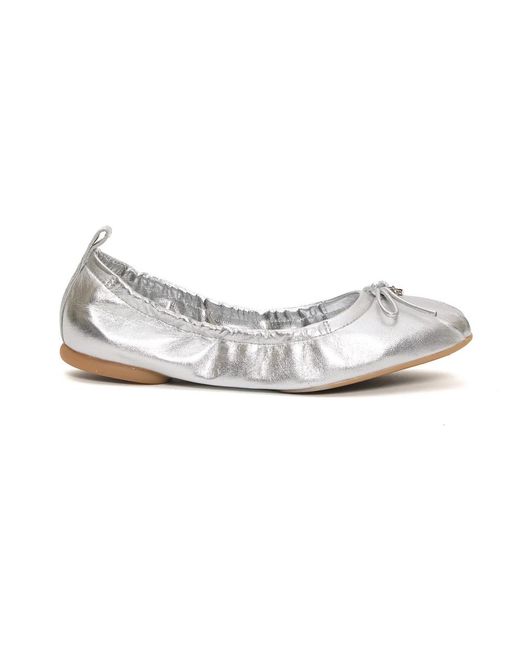 Hogan White Ballerina Shoes