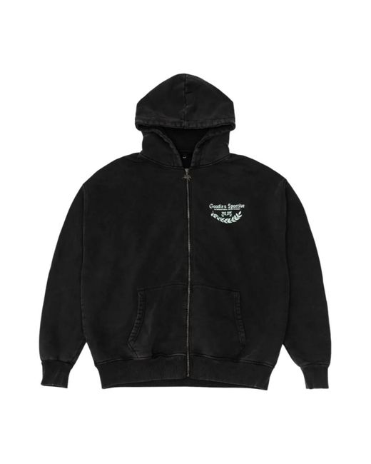 Goodies Sportive Black Zip-Throughs for men
