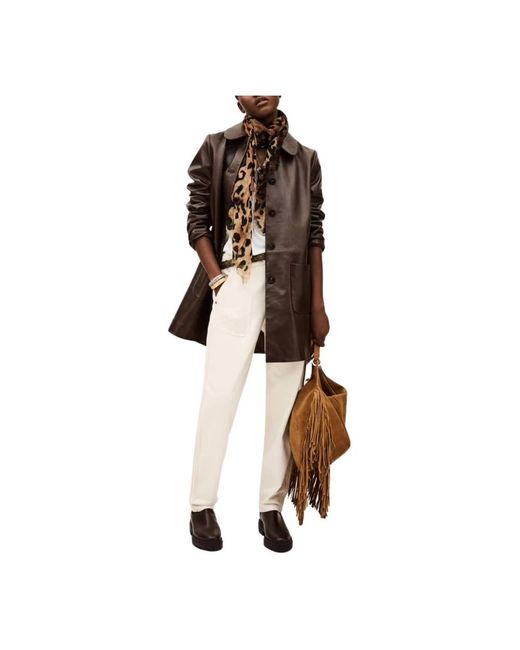 Ba&sh Straight Trousers in het Natural