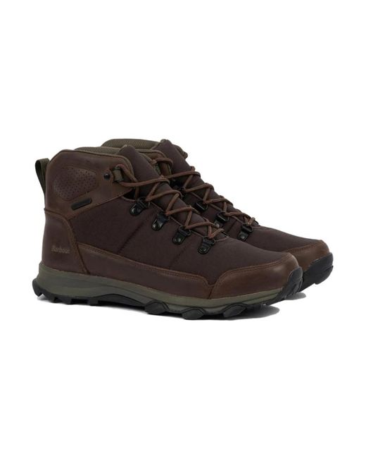 Barbour Brown Lace-Up Boots for men