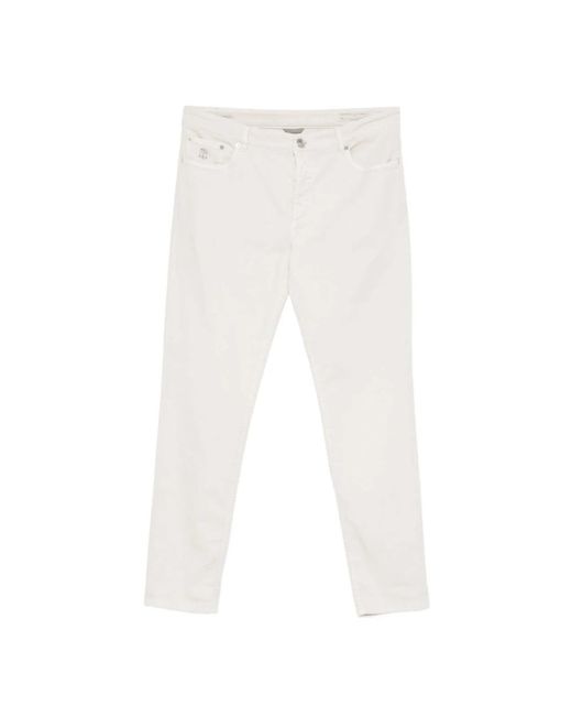 Straight Jeans Brunello Cucinelli de hombre de color White