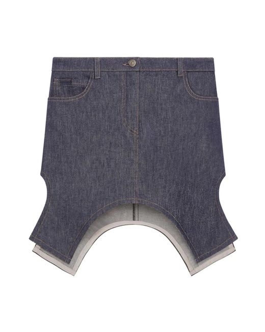 Courreges Blue Denim Skirts