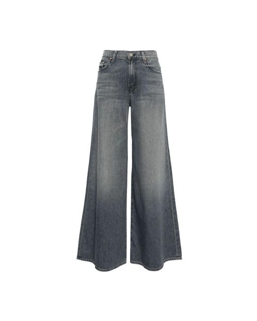 Mother Gray Wide Jeans