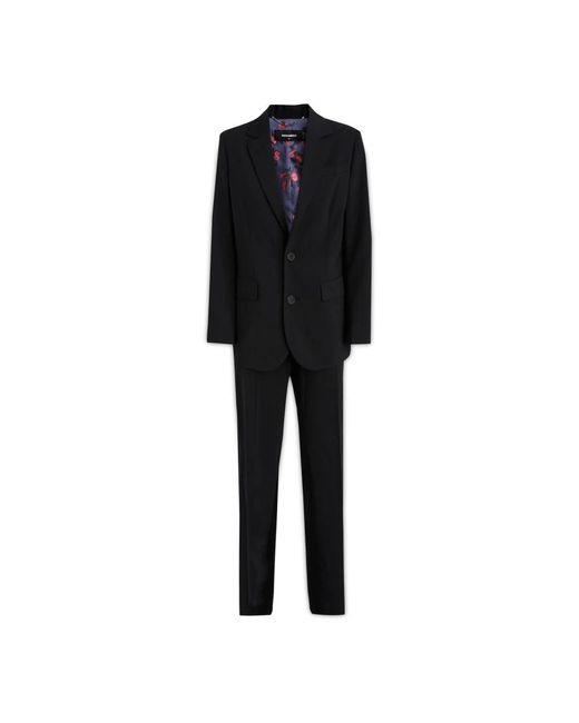 DSquared² Black Single Breasted Suits for men