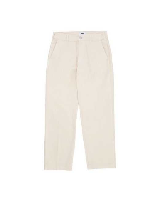 Obey Hardwork Carpenter Denim Pant in Natural für Herren
