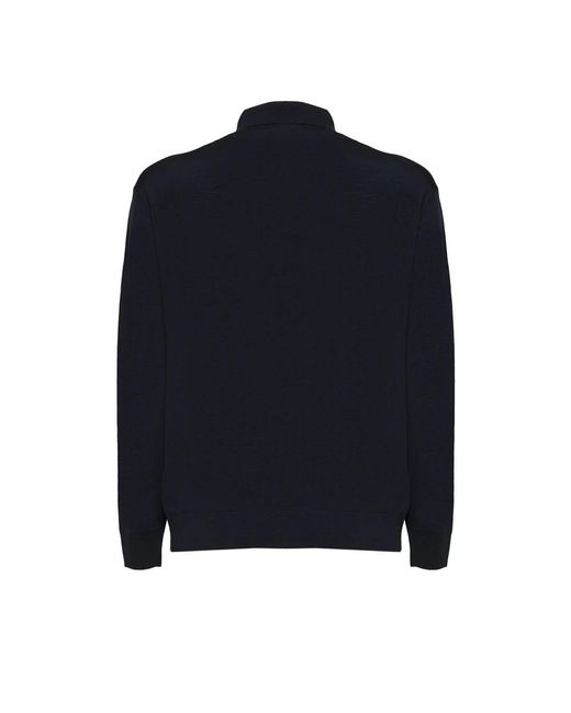 D4.0 Blue Round-Neck Knitwear for men