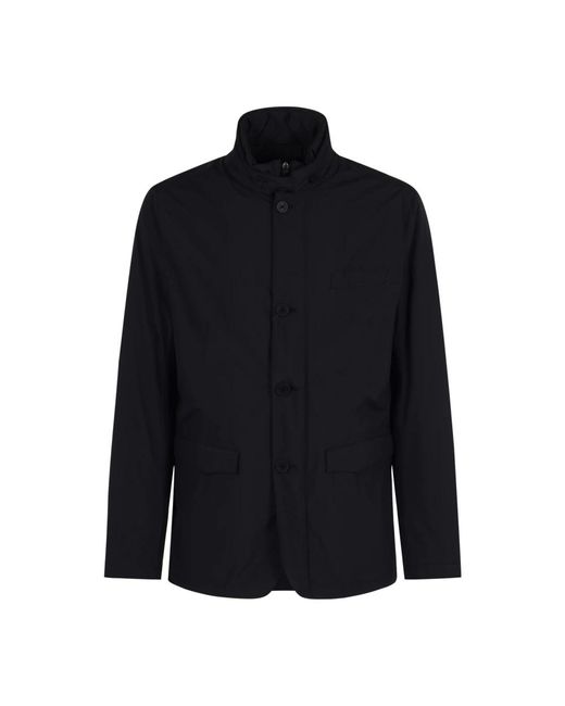 Herno Jassen ,Blauw ,Polyester Blauwe Piumino Blazer Gladde Jas in het Blue voor heren
