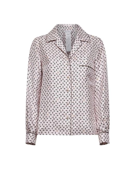 Max Mara Overhemden ,Roze ,Leer Mxmdisco Shirt in het Pink